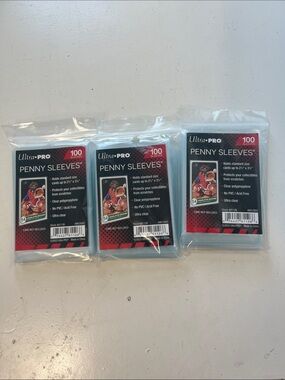 Bundle of 3 Ultra Pro 100 Sleeves Penny Sleeves Card Holders NWT 300 CT